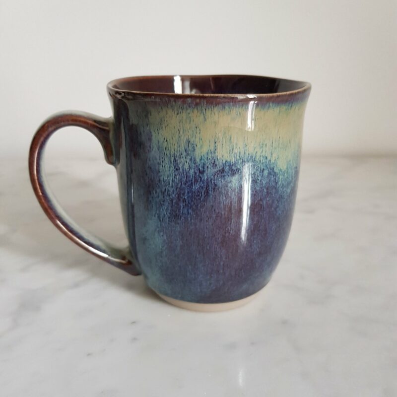 mug ceramique emaillee bleu 1