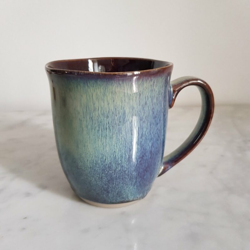 mug ceramique emaillee bleu 2