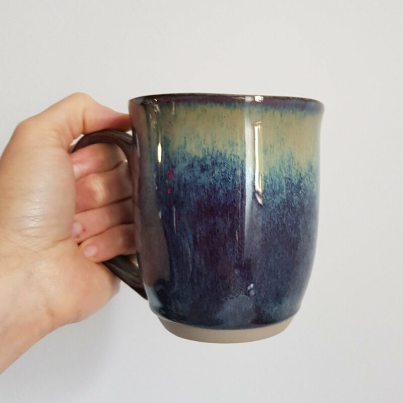 mug ceramique emaillee bleu 6