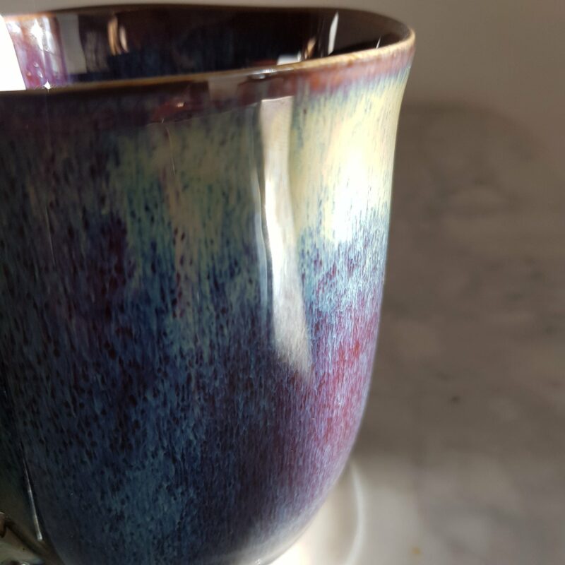 tasse ceramique bleue