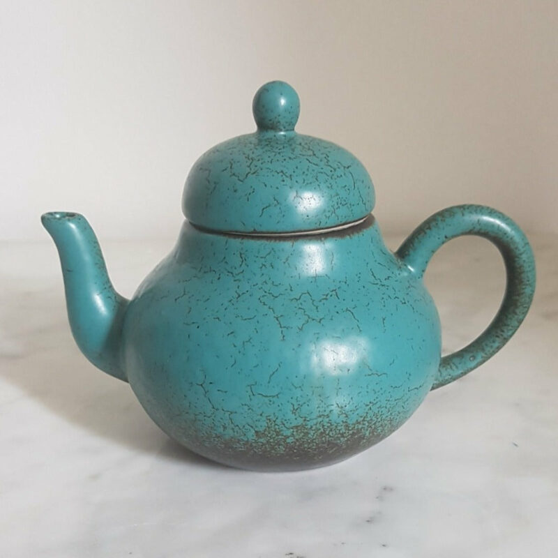 theiere en ceramique bleue turquoise 200ml 1