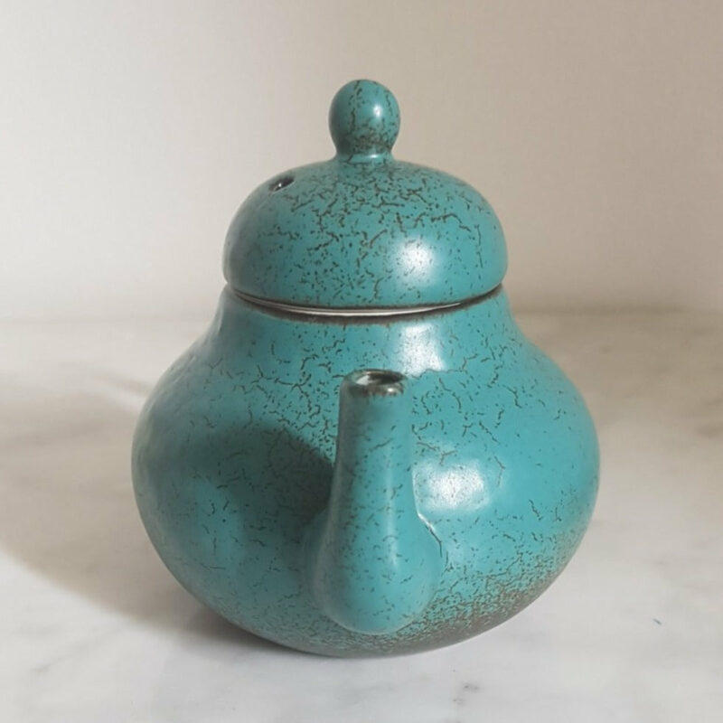 theiere en ceramique bleue turquoise 200ml 3