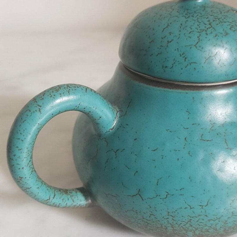 theiere en ceramique bleue turquoise 200ml 8